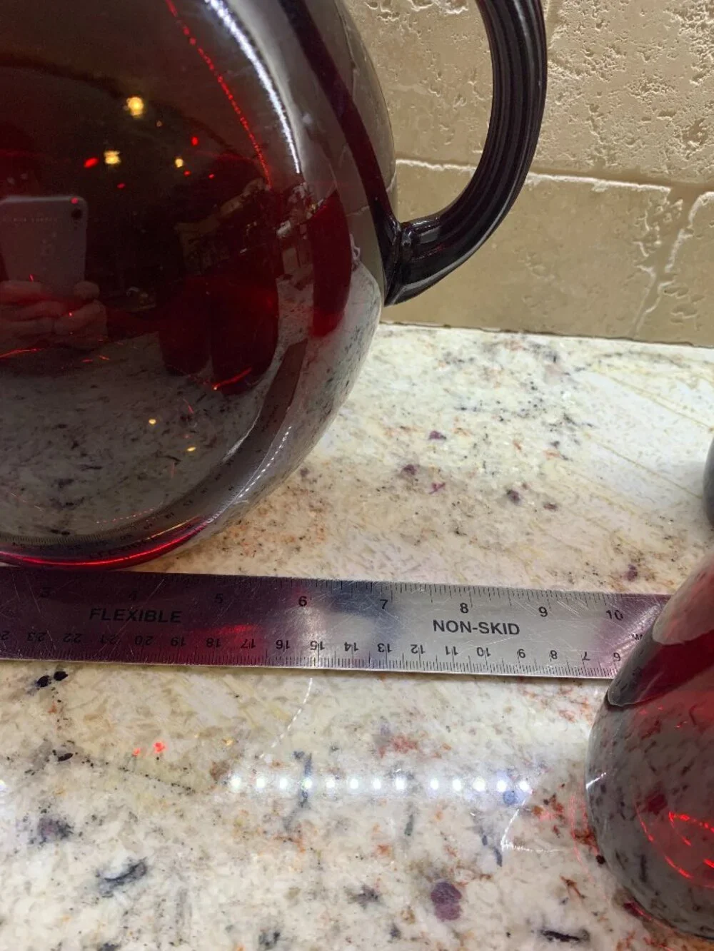 Vintage Anchor Hocking Royal Ruby Red glass pitcher 4 matching glasses